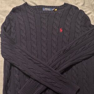 Polo by Ralph Lauren Dark Blue Cable Knit Sweater